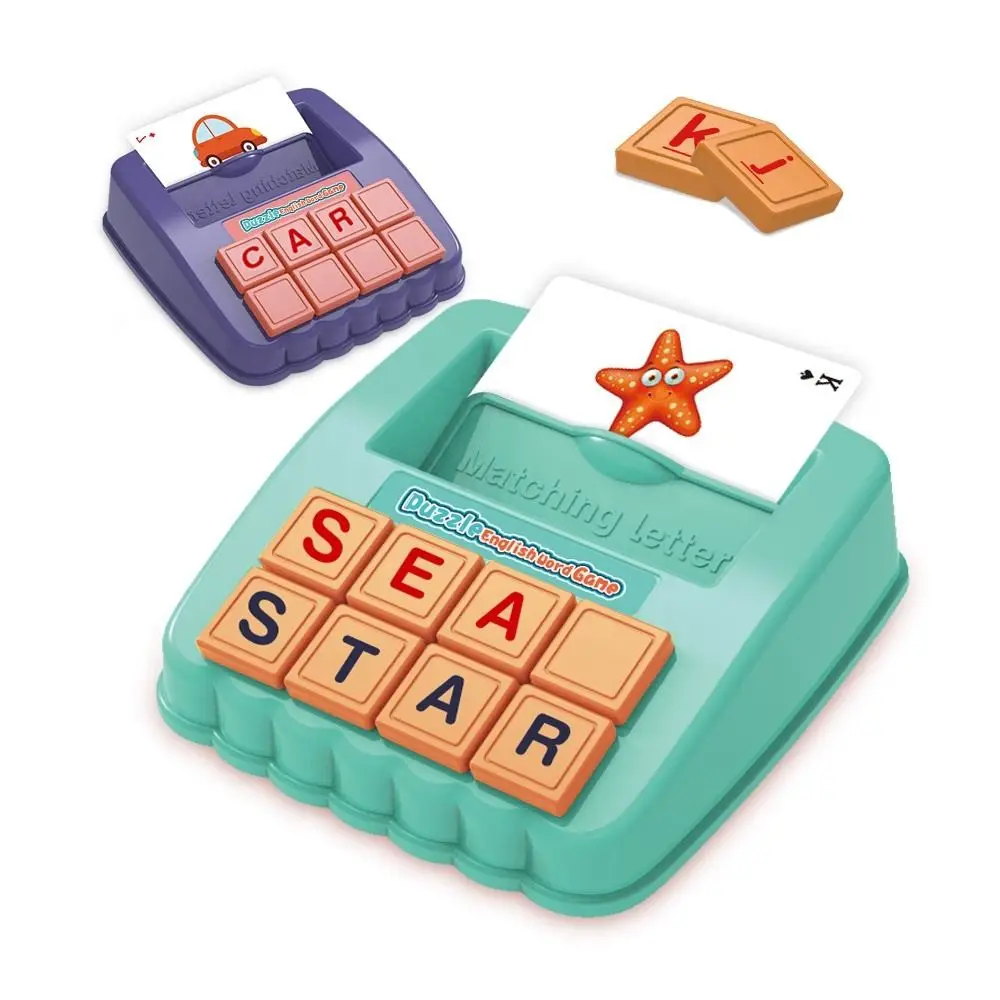 Çocuk bulmacaları kart oyunları öğrenme kelimeler eğitici oyuncak çocuk komik yazım oyunu İngilizce kelimeler
