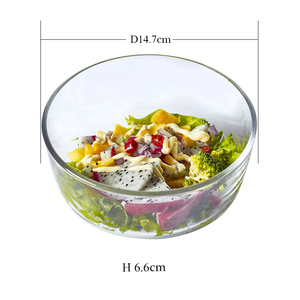 Vente <span class=keywords><strong>en</strong></span> gros de bols <span class=keywords><strong>en</strong></span> <span class=keywords><strong>verre</strong></span> borosilicate transparent épais, adaptés au micro-ondes, ensembles de bols à salade de fruits pour la cuisine et les pique-niques - Product Image 4
