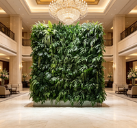 Vente directe d'usine, décoration de fond d'événement personnalisée, grande plante verte en tissu, mur de fleurs artificielles