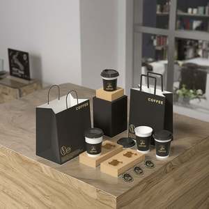 Bolsa de Papel Personalizada con su Propio Logotipo, para Regalos, Artesanías, Compras, Ropa, Reciclable, para Comida Rápida para Llevar, Embalaje de Papel Kraft - Product Image 2