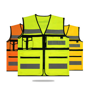 Haute visibilité visibilité personnalisable multi-poches Fluorescent réfléchissant hommes travail gilet sécurité Construction ingénieur vêtements - Product Image 1