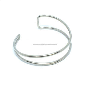 February 2027 Gold Leather Rustic Finish <b>Bracelet</b> <b>Bangles</b> Jewelry Chunky <b>Bangle</b> 8mm Brass Geometric Multicolor <b>Bangle</b> - Product Image 3
