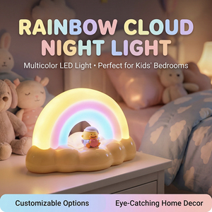 Lampe de <span class=keywords><strong>nuit</strong></span> LED RGB à changement de couleur, lumière d'ambiance rechargeable par USB pour chambre à coucher et salon - Product Image 2