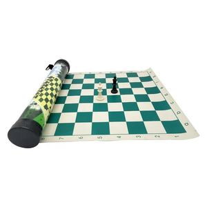 OEM高品质6.5厘米国王高度塑料象棋套装黑白棋子带塑料桶户外游戏