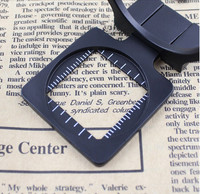 Professional Inspection Magnifying Mirror Double-Layer Glass Lens Alloy Foldable Magnifier with LED Light Metal