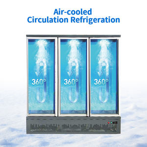 Meilleure vente Congélateurs à porte verticale en verre pour magasin d'alimentation Réfrigérateur à affichage debout pour boissons à bas prix - Product Image 4