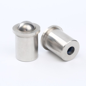 Stainless Steel Ball Head Locating Pins D3 L4 12mm Head Diameter Cylindrical Body With Shoulder For General Use - Product Image 2