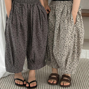 Vêtements pour enfants 2026 – Nouveaux pantalons d'été léopard souples à cordon de serrage pour garçons, filles et bébés - Product Image 1