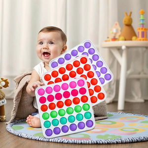 Violet jaune paillettes sensorielles Fidget jouet ensemble nouveau arc-en-ciel bulle <span class=keywords><strong>Pop</strong></span> <span class=keywords><strong>jeu</strong></span> pour le soulagement du Stress pour la tranche d'âge 5 à 7 ans bébé jouets - Product Image 2