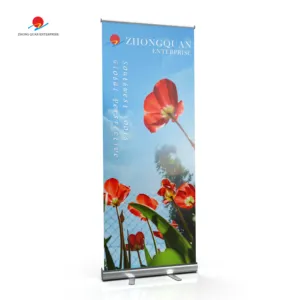 Wholesale Hot Sale retractable Standee Roll Up Banner stand plastic PVC material banner Standee kakemono digital