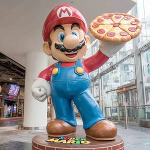 Escultura Gigante de <span class=keywords><strong>Mario</strong></span> Bros. en Fibra de Vidrio y Resina, Decoración para Entrada de Centro Comercial, Escultura Personalizada de Personajes de Videojuegos - Product Image 1
