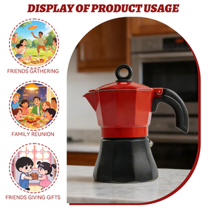<span class=keywords><strong>Cafetière</strong></span> Moka pour cuisinière, 3/6/9/<span class=keywords><strong>12</strong></span> <span class=keywords><strong>tasses</strong></span>, <span class=keywords><strong>cafetière</strong></span> Moka en aluminium multi-capacités, machine à expresso avec poignée résistante à la chaleur - Product Image 5