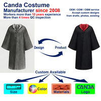 Costume de sorcier classique pour adulte, fabrication directe, certifié CE CPC UKCA, longue cape noire à capuche, costume de sorcier pour Halloween