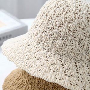 Women Japanese Style Summer Fisherman <b>Hat</b> Daily Travel All-Match Sunshade Knitted Beach <b>Hat</b> - Product Image 5