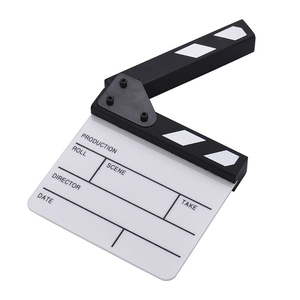 Clapboard de <span class=keywords><strong>film</strong></span> HOSHI, clapboard de cinéma hollywoodien en bois, accessoire de réalisateur avec noir et blanc - Product Image 5
