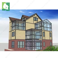Serre moderne personnalisée en aluminium et verre, jardin d'hiver, véranda avec toit en PVC imperméable triangulaire, utilisation en extérieur