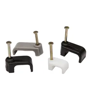 High quality factory Nylon Flat Cable clips size 3mm 4mm 5mm 6mm square cable clips