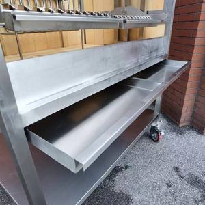 Parrilla de madera de carbón vegetal de doble rueda comercial de lujo altura ajustable Asado / Santa María/Argentina GK1230DWP - Product Image 5