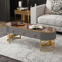 Nordique Moderne Simple Lumière De Luxe Table Basse Ins Célébrité Roulant Table D'appoint pour Petit Appartement Panneau De Verre Économique