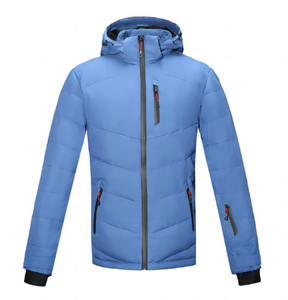 Chaqueta de Invierno con Capucha para Hombre, con Relleno de Algodón, Cierre Frontal, Bolsillos, Impermeable, Transpirable, Cálida para el Invierno - Product Image 5