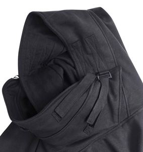 Sudadera con Capucha Personalizada para <span class=keywords><strong>Hombre</strong></span>, Estilo Hip Hop Cyberpunk, <span class=keywords><strong>Ropa</strong></span> <span class=keywords><strong>Urbana</strong></span> Negra, Sudadera con Capucha Estilo Techwear Japonés con Diseño de Boca de Pez - Product Image 4