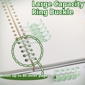 A5/B5 grazioso taccuino <span class=keywords><strong>a</strong></span> <span class=keywords><strong>quadretti</strong></span> <span class=keywords><strong>a</strong></span> fogli mobili con guscio impermeabile PP staccabile diario dello studente 60 fogli - Product Image 5