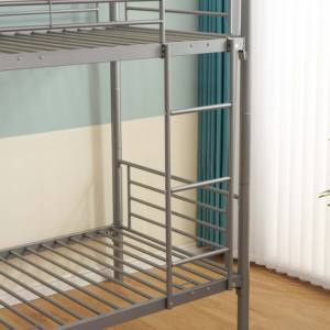 Lit moderne solide à <span class=keywords><strong>2</strong></span> couchages Cadre de lit <span class=keywords><strong>superposé</strong></span> en métal noir en fer à bas prix Lits en acier solide - Product Image 6