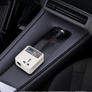 150W kép <span class=keywords><strong>USB</strong></span> Car Charger Adapter cắm 12V <span class=keywords><strong>DC</strong></span> để 110V AC chuyển đổi 3.1A xe Ổ cắm điện với NFC cho 50/60Hz tần số - Product Image 2