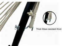 Ensemble de hamac portable à rayures bleues avec kit de suspension, capacité de 475 lb, pour la cour, les voyages et l'extérieur