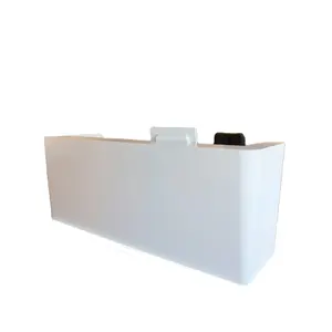 China Supply Modern Simple High Gloss Office Furniture White artificial stone Reception Desk