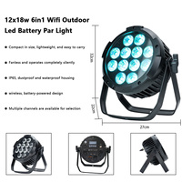 Haute luminosité étanche IP65 12X18W RGBWUV 6IN1 LED couleur 2.4G sans fil Wifi batterie à distance Par lumière pour KTV Party DJ