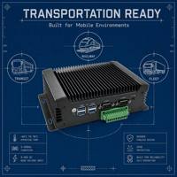 Computadora Industrial Integrada Sin Ventilador YCT, Intel N100, 8GB DDR4, 4x USB 3.0, 2 COM, Bloque de Terminales, WiFi, para Computación de Borde, OEM/ODM