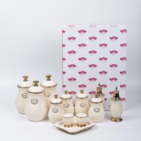 Contenant en céramique pour bouteille d'huile d'olive, contenant décoratif de cuisine, pot de stockage des aliments, café, sucre, thé, 4 pièces