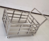 Chariot de transport de légumes et de poissons en acier inoxydable 304 de haute qualité, protection contre la corrosion, pour cuisine, usine alimentaire, laboratoire