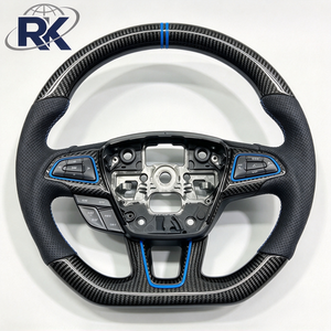 Volant sport de luxe à 3 branches en cuir et fibre de carbone personnalisé à bas <span class=keywords><strong>prix</strong></span> avec palettes de changement de vitesse pour <span class=keywords><strong>Focus</strong></span> MK3 ST <span class=keywords><strong>RS</strong></span> 2012-2018 - Product Image 3