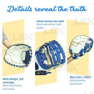 Guantes <span class=keywords><strong>de</strong></span> Béisbol y Sóftbol <span class=keywords><strong>de</strong></span> Cuero Qlean Personalizables en Oferta, para Receptor y Jugador <span class=keywords><strong>de</strong></span> Campo, Lanzamiento Derecho/Izquierdo, Ligeros y Duraderos - Product Image 3