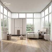 Ensemble de meubles de chambre à coucher de style classique chinois en 5 pièces, armoire à 5 portes, personnalisable pour appartement, hôtel, lit king/queen