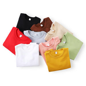 สเวตเชิ้ตผ้าฝ้ายโอเวอร์ไซส์ของผู้ชายเสื้อคอกลมวินเทจพิมพ์โลโก้ได้ตามต้องการ - Product Image 1