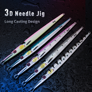 Mồi câu jigging Jiggingpro Needle <span class=keywords><strong>Jig</strong></span> 40g 60g 80g 100g 150g, kiểu dáng dài mảnh, thiết kế 3D, mồi kim loại câu cá ngừ nước mặn - Product Image 4