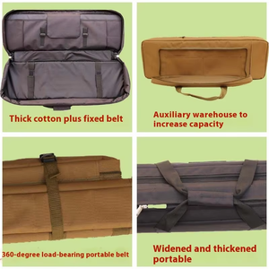 Bolsa táctica de poliéster engrosado de doble capa para cañas de pescar, tipo plataforma, de algodón, para hombro, lanzador, juguetes, herramientas, o para dos armas - Product Image 4