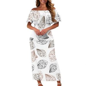 Customization Hawaiian Fashion <strong>Shells</strong> <strong>Plus</strong> <strong>Size</strong> Sexy Women Print on Demand Loose Island Two Piece Set Dresses for Women Clothes - Product Image 3