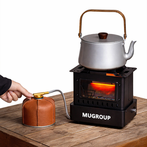 <span class=keywords><strong>Calentador</strong></span> de Propano Portátil Retro y Estufa de Camping 2 en 1 con Llamas Ajustables, <span class=keywords><strong>Calentador</strong></span> de Gas para Exteriores y Patio - Product Image 1