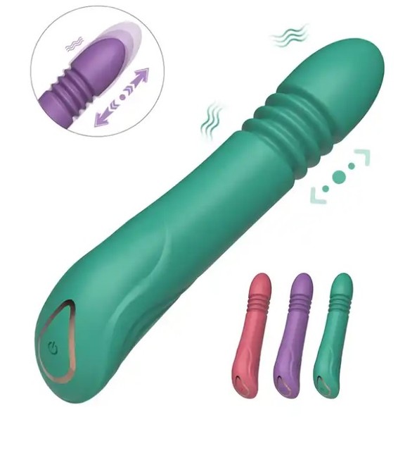 2023 Rechargeable Silicone Thrusting Dildo Stimulate Telescopic Vibrator Dildo Sex Toys with Telescopic Movement