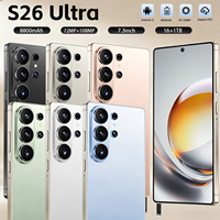 Téléphone mobile S26 Ultra avec écran HD de 7,3 pouces, caméra arrière 108MP et caméra frontale 72MP, stockage 16 Go + 1 To, 5G double SIM pour les voyages et la prise de vue vidéo