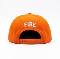 Casquette Snapback Hip-Hop Streetwear Orange Unie avec Broderie 3D Flamme BLAZE pour Adolescents et Skaters – Vente en Gros