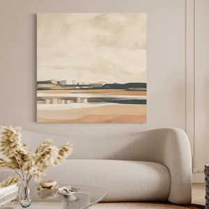 Hand Painted Oil Painting Wabi Sabi Style Abstract <b>Art</b> Square Canvas Wall <b>Art</b> For Living Room Sofa Background Decor - Product Image 2