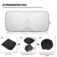 Pare-soleil pour pare-brise de camionnette/voiture, protection UV, design professionnel/luxe, en polyester et nylon, pliable