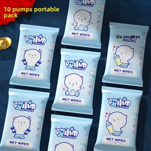 Salviette Umidificate Portatili per Neonati in Tessuto Non Tessuto, Confezione da 10 Pezzi con Apertura a Strappo, per Pulizia con Acqua Pura, Cura del Bambino e della Mamma, Regalo, Prezzo Basso - Product Image 1