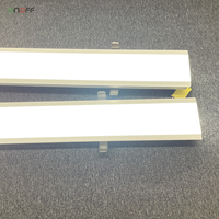 W90 * h35 perfil empotrado LED Luz lineal montaje empotrado Luz de techo led lineal para tienda minorista