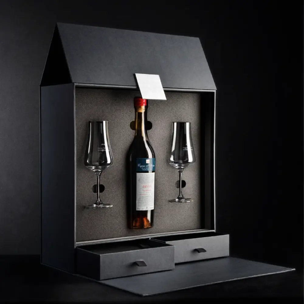 Benutzer definierte Geschenk box Verpackung Luxus Wein Geschenk box Großhandel Druck Benutzer definierte Größe Logo High End Weinflaschen boxen